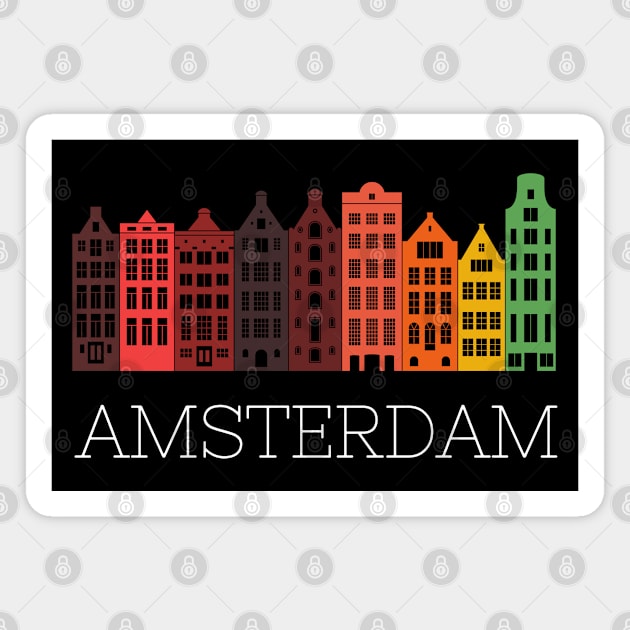 Amsterdam Skyline Present Magnet by davidisnoartist